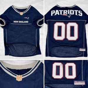 New England Patriots Dog Jersey NFL Pet Shirt Size Small Navy Blue Mesh